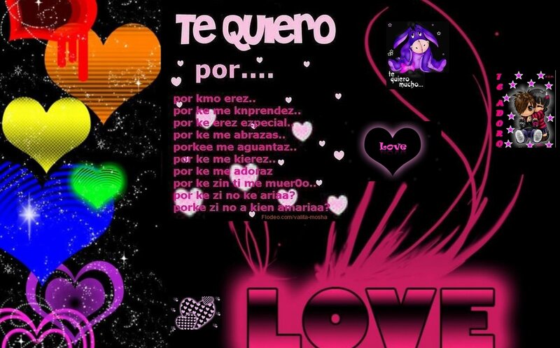 Colorful Hearts and Text
