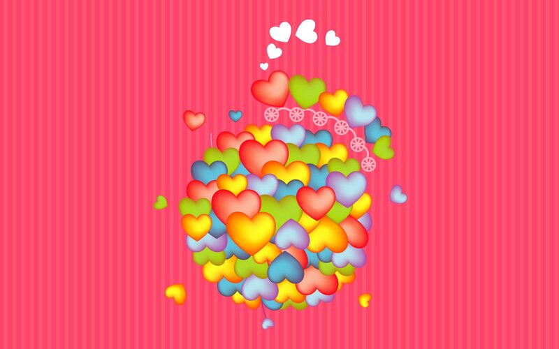 Colorful Hearts Cluster
