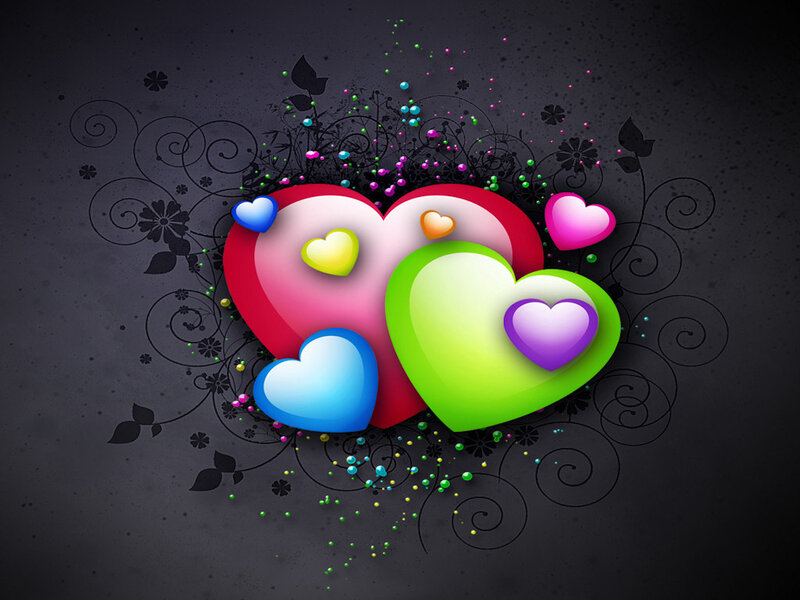 Colorful Hearts Design