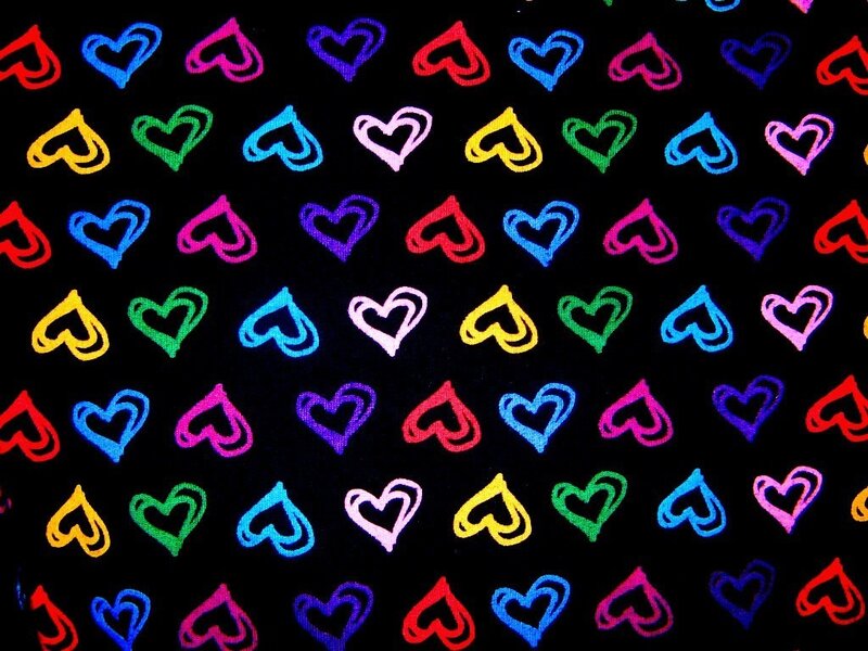 colorful hearts pattern