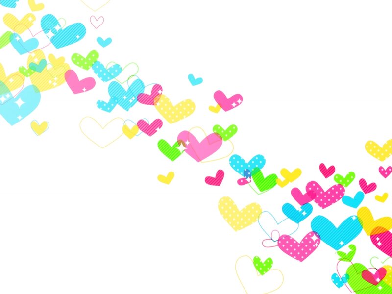 Colorful Hearts Pattern — Pink