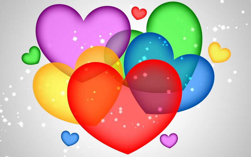 Colorful Hearts — Red