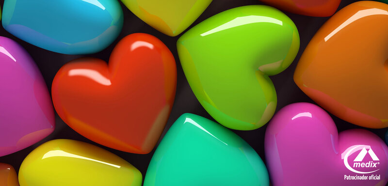 Colorful Hearts — Red, Vibrant