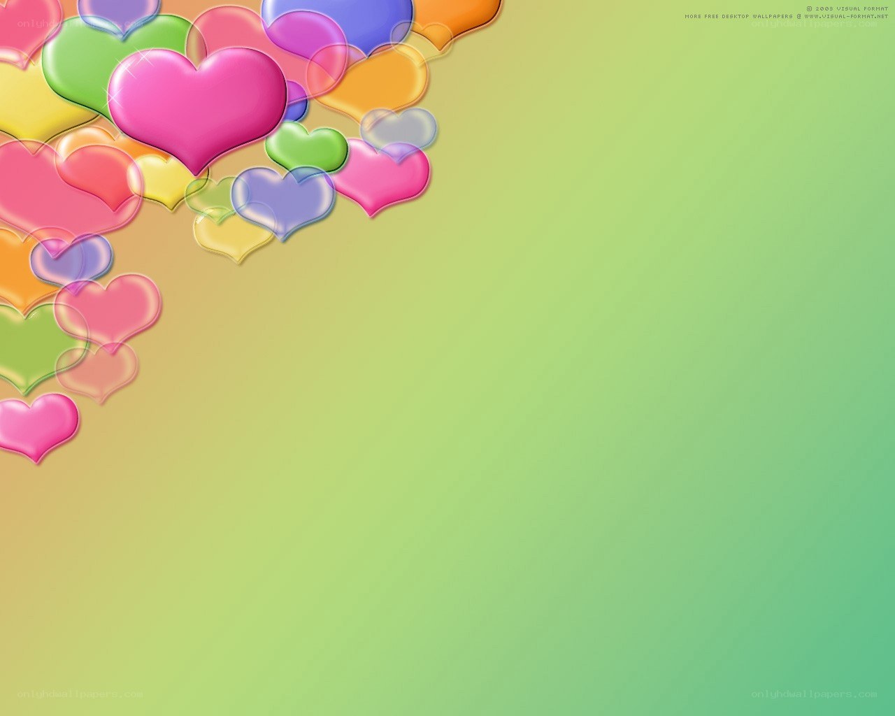 colorful hearts wallpaper