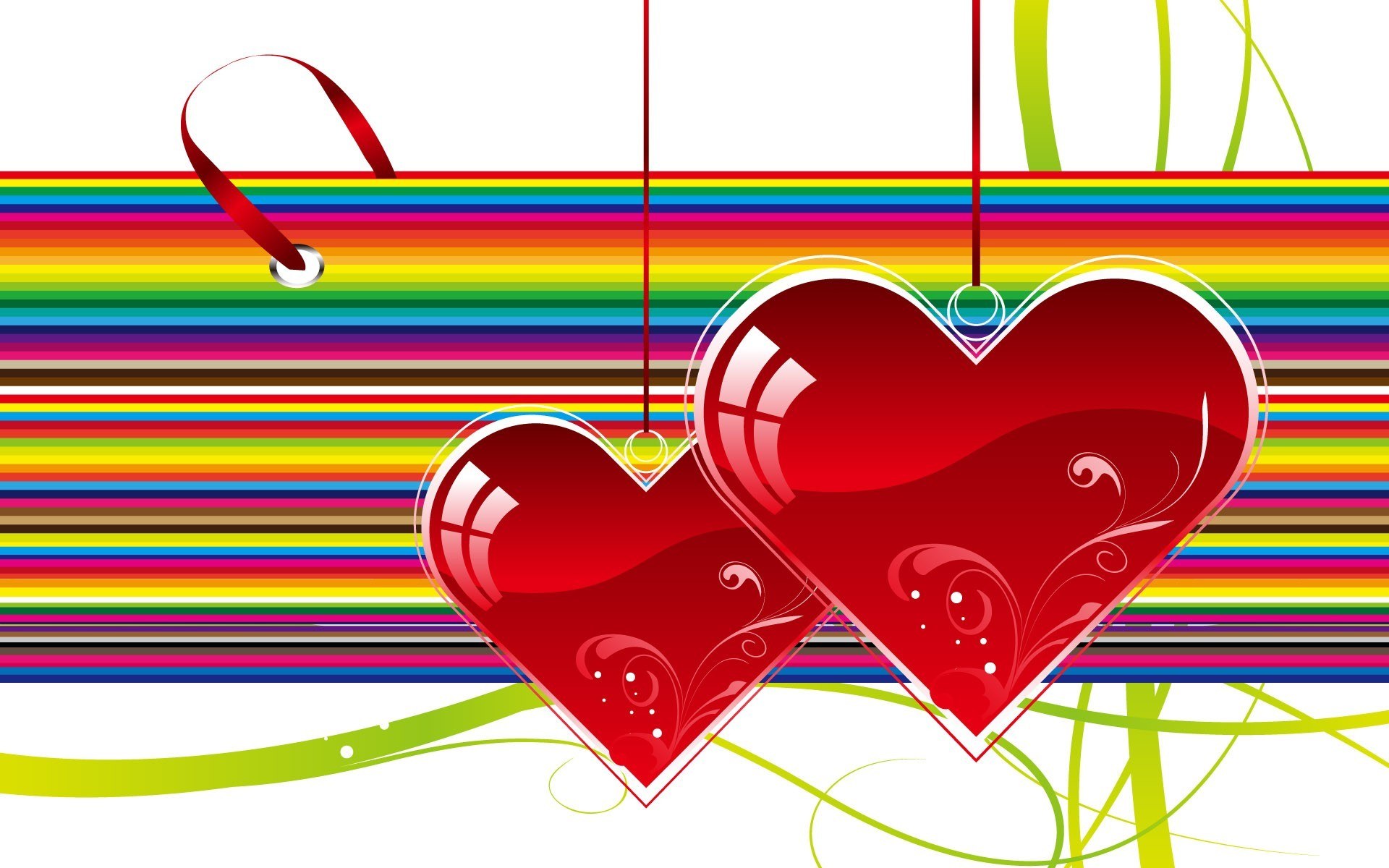 colorful hearts wallpaper