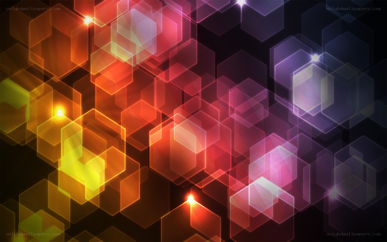 colorful hexagon light pattern