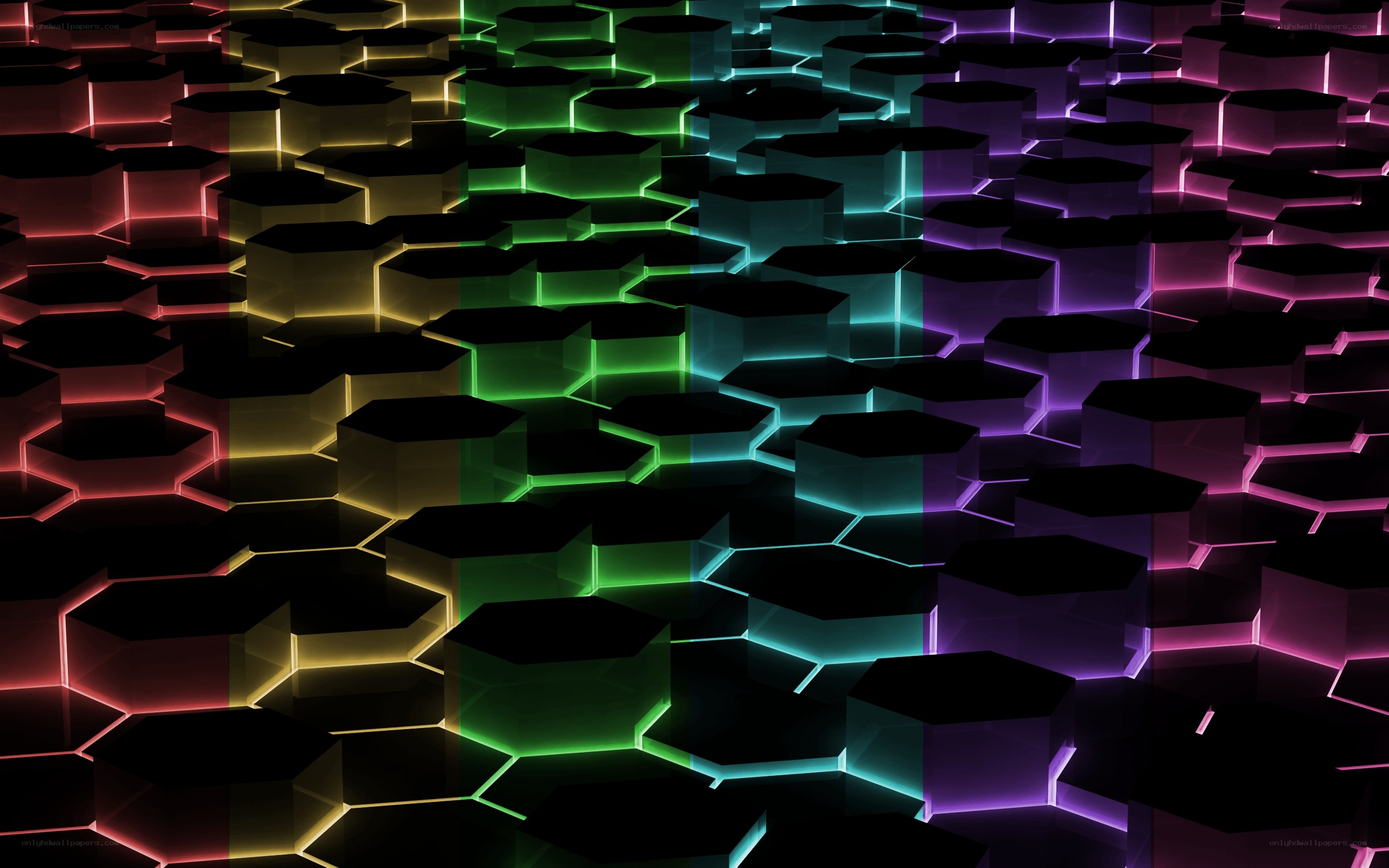 colorful hexagon pattern