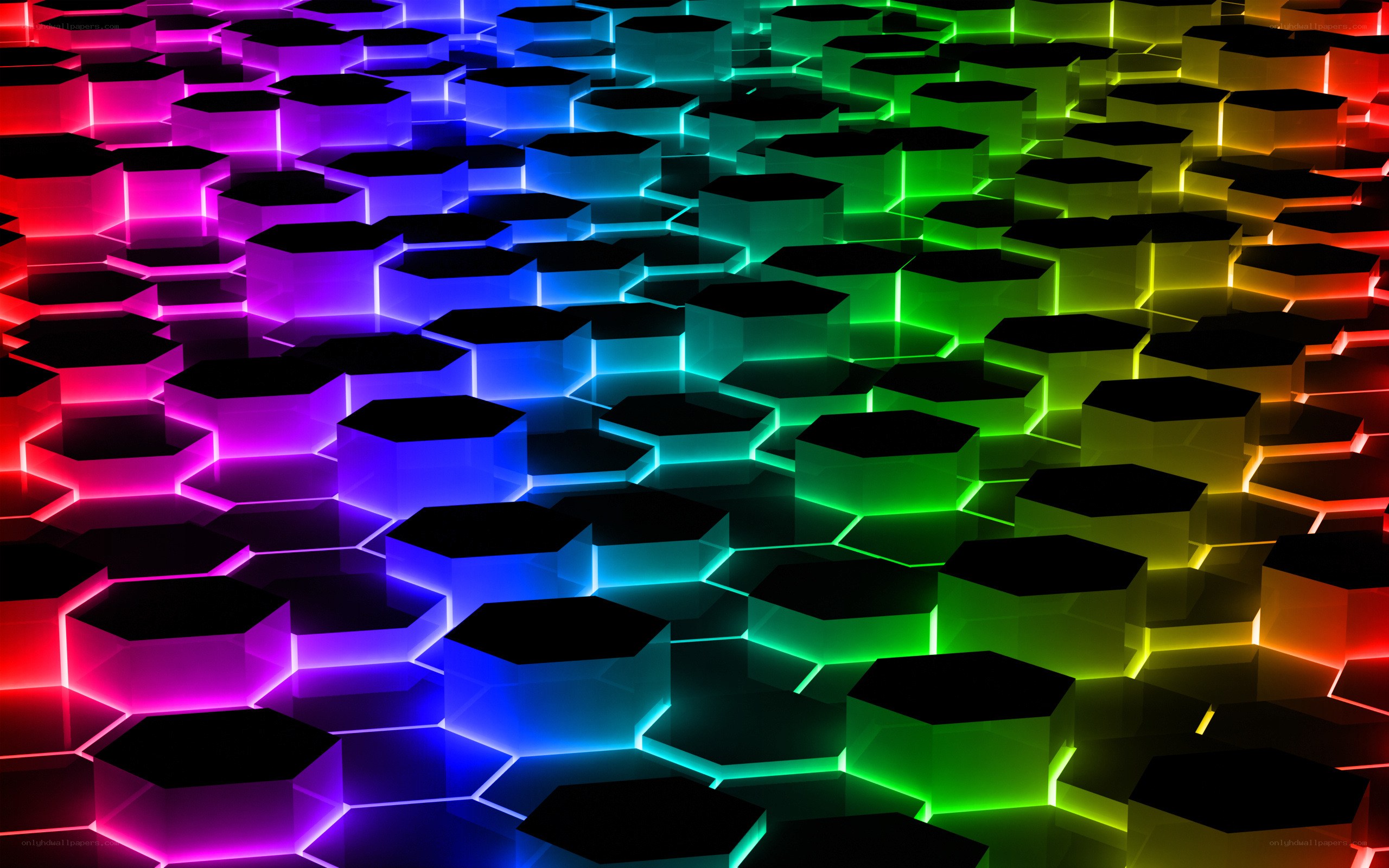colorful hexagon pattern