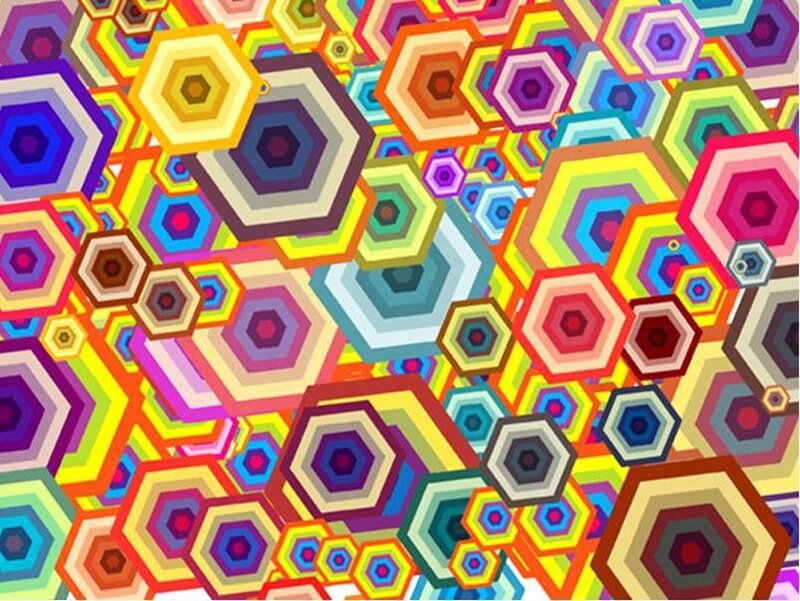 colorful hexagon pattern