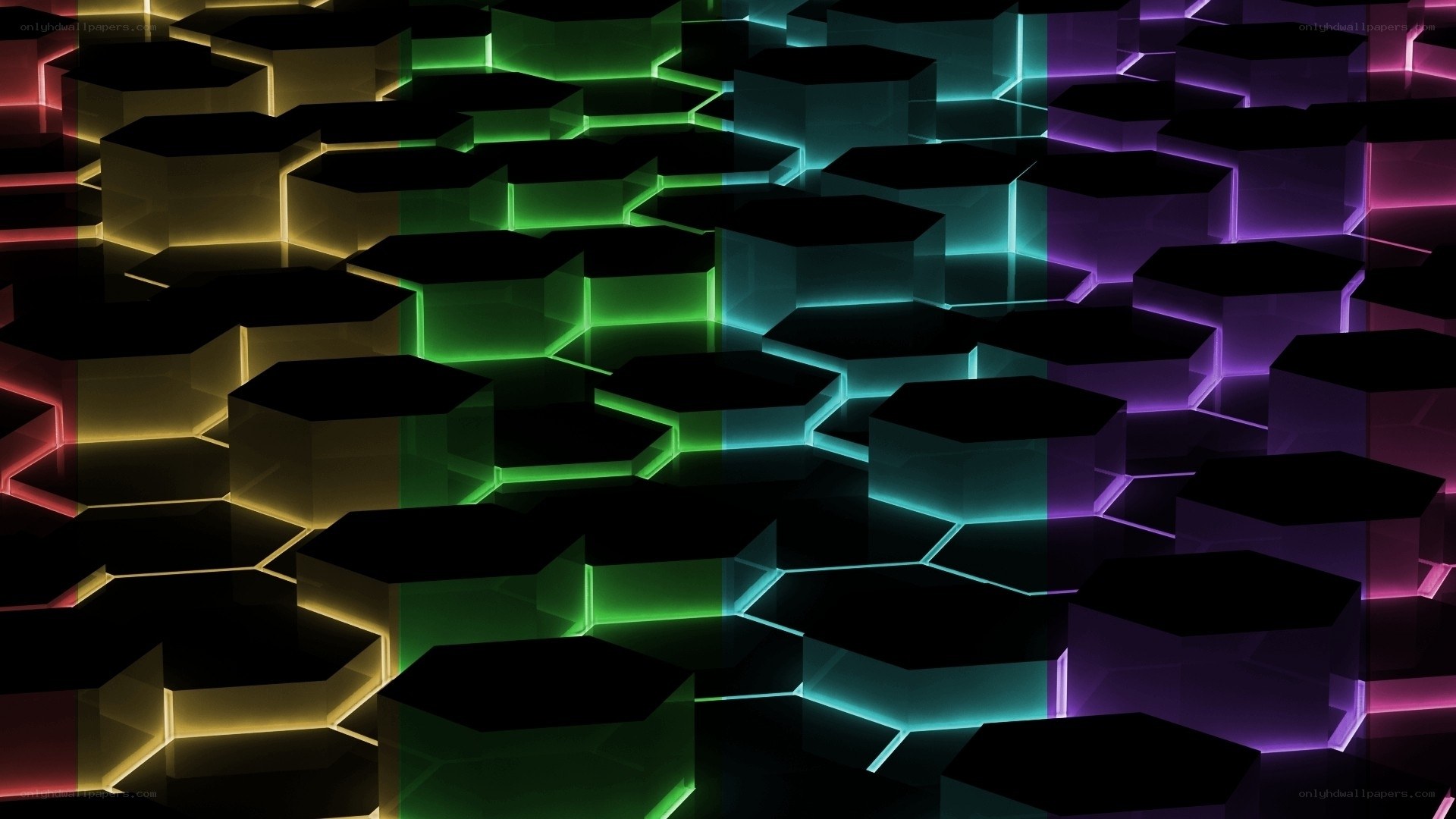 colorful hexagon pattern