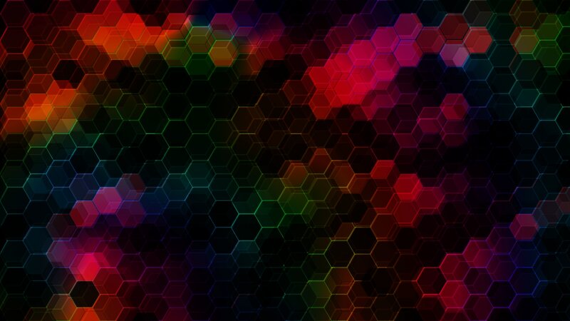 colorful hexagon pattern