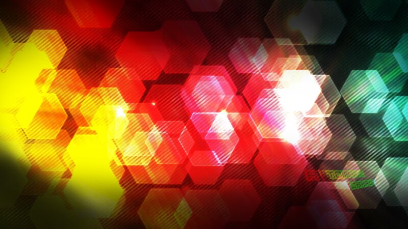 Colorful Hexagon Pattern — Red