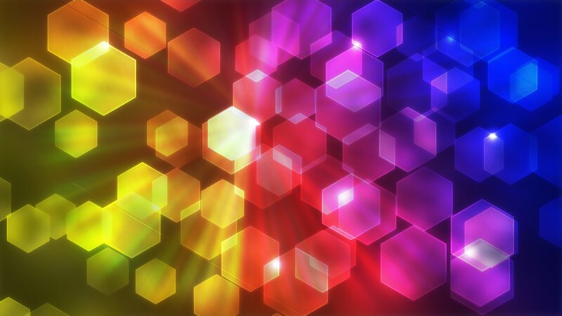 Colorful Hexagon Pattern — Yellow