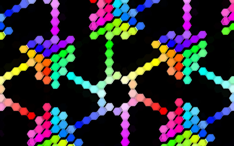 Colorful Hexagon Patterns