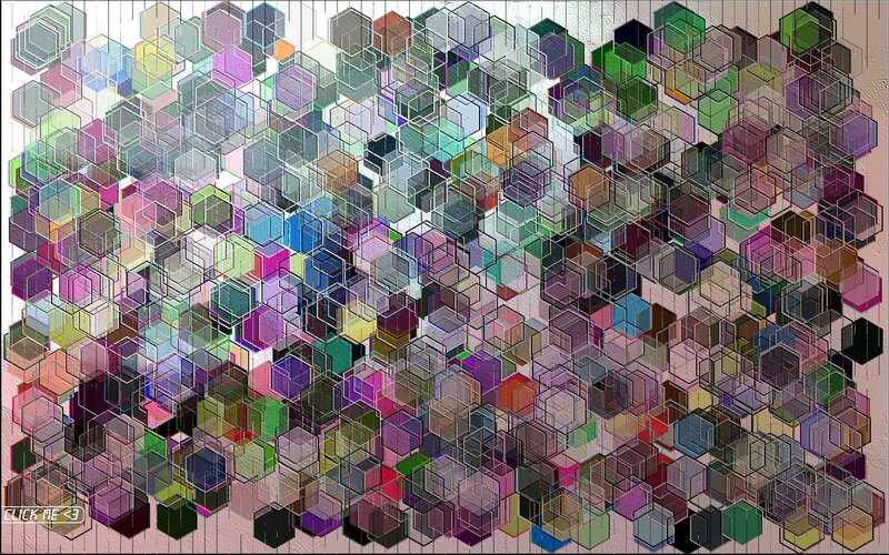 Colorful Hexagonal Pattern — Purple