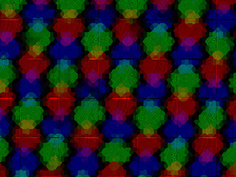 Colorful Hexagonal Pattern — Red