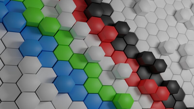 Colorful Hexagonal Tiles