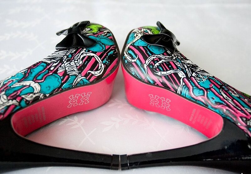 Colorful High-heeled Shoes — Black