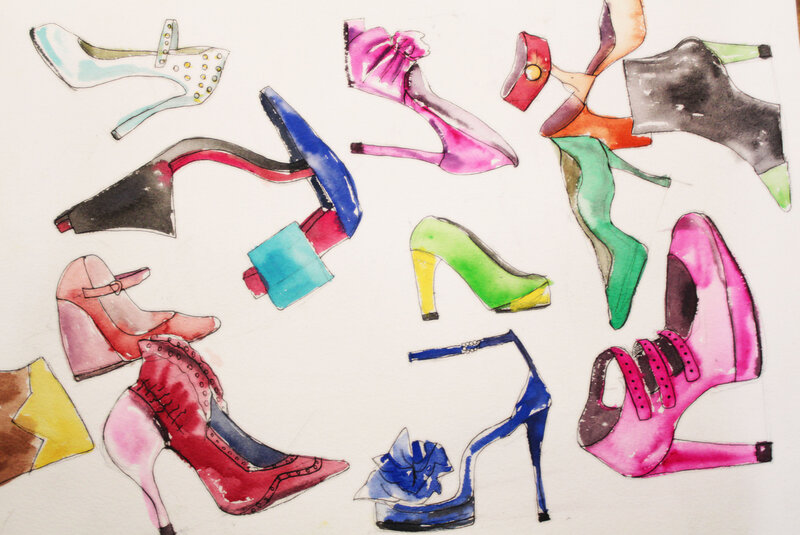 Colorful High-heeled Shoes — Pink