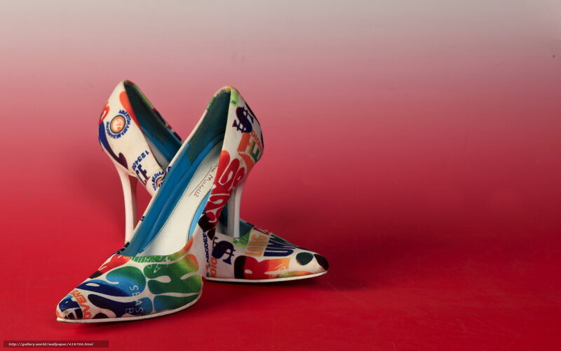 colorful high-heeled shoes