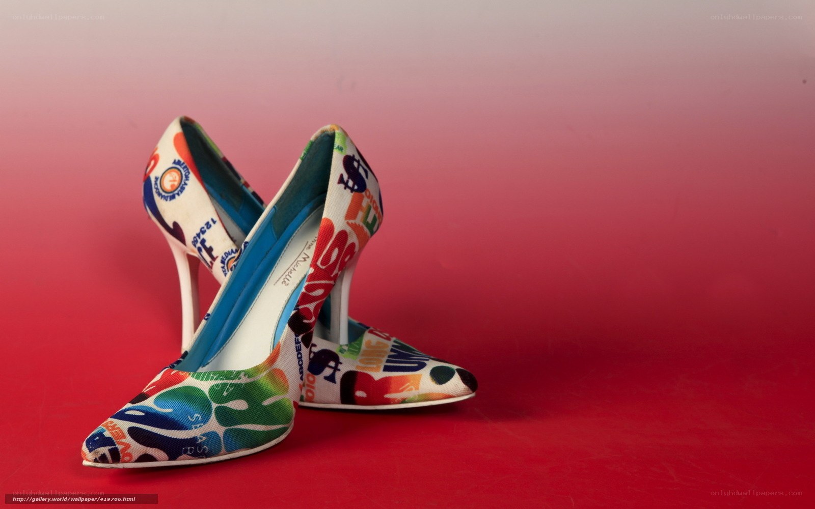 colorful high-heeled shoes