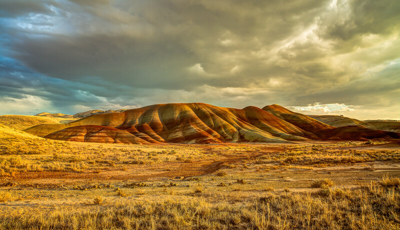 Colorful Hills in Desert