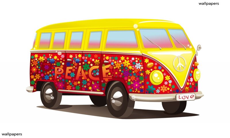 Colorful Hippie Van
