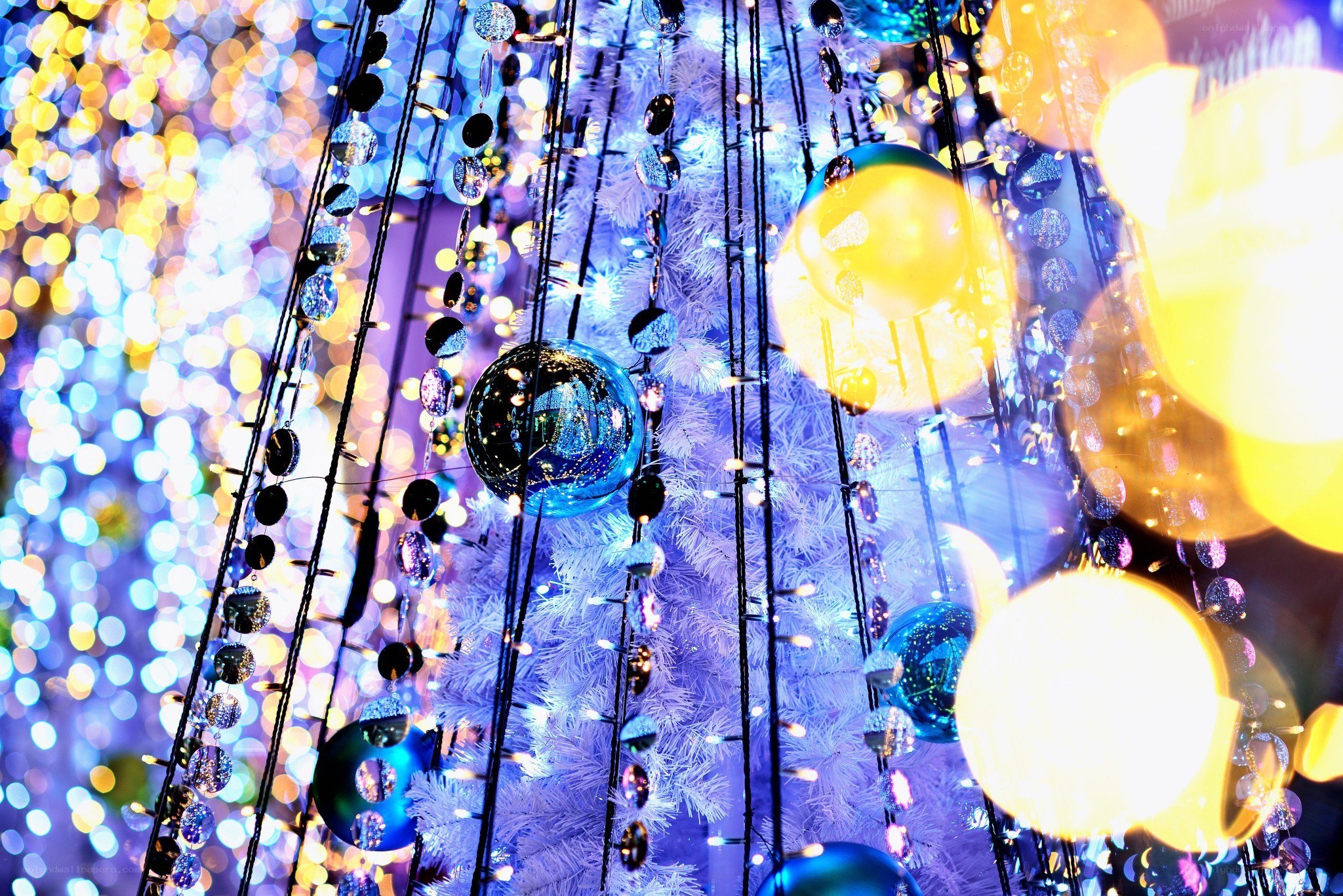 colorful holiday lights display