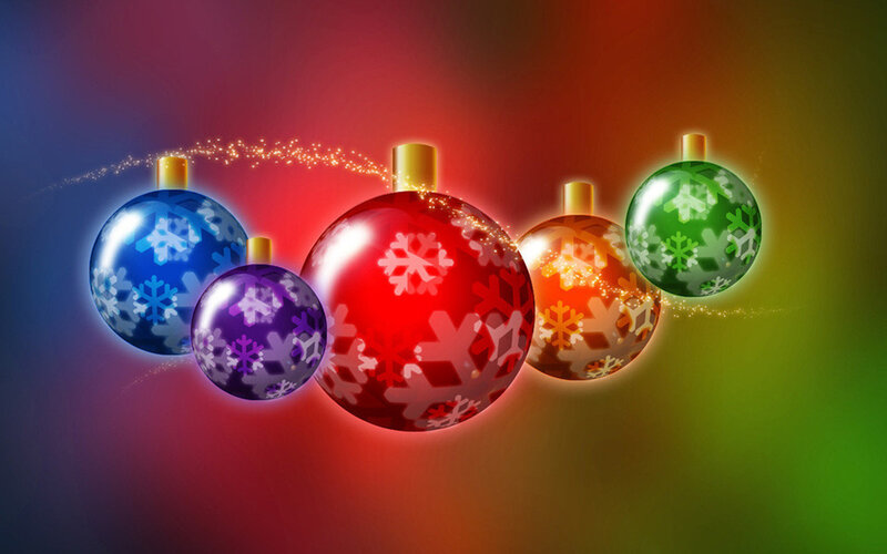 colorful holiday ornaments