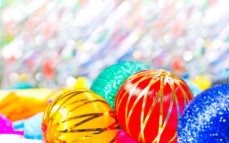 colorful holiday ornaments