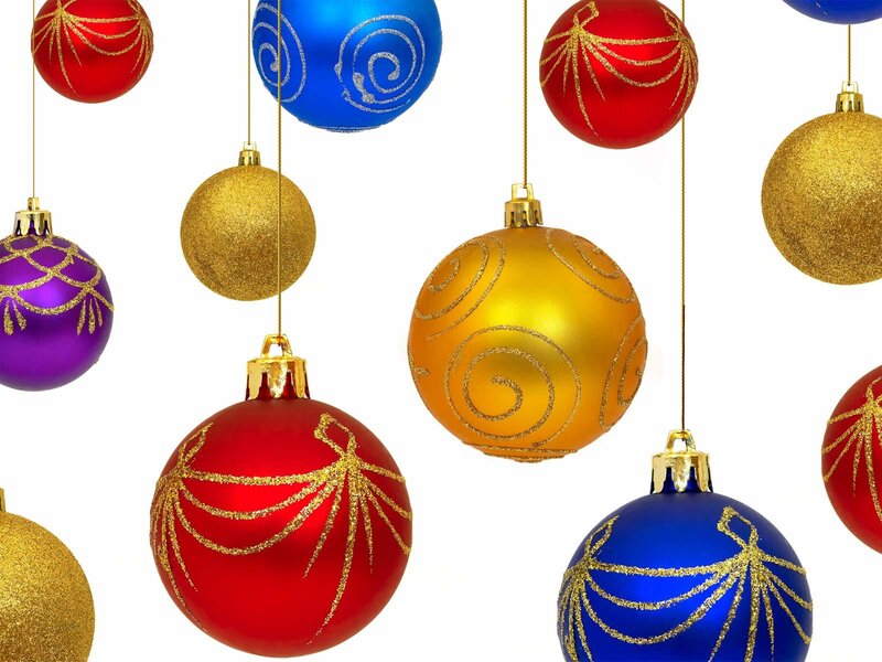colorful holiday ornaments