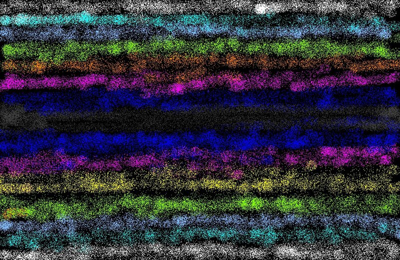 Colorful Horizontal Stripes — Black