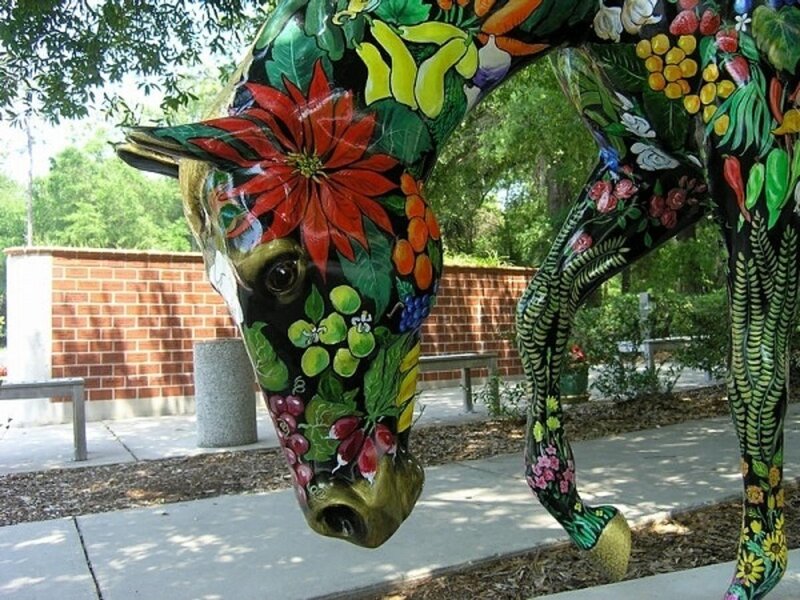 Colorful Horse Sculpture