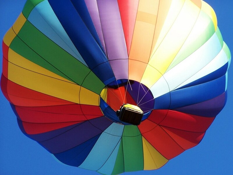 Colorful hot air balloon