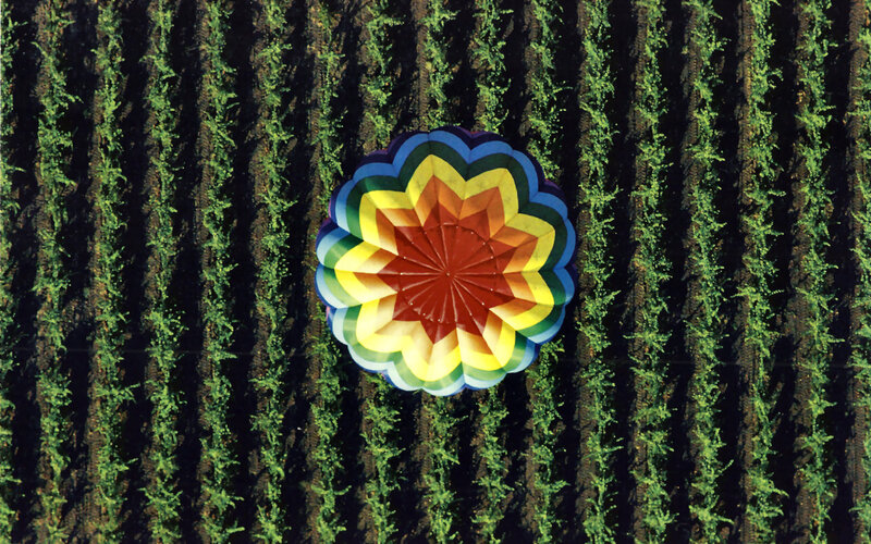 Colorful Hot Air Balloon — Green