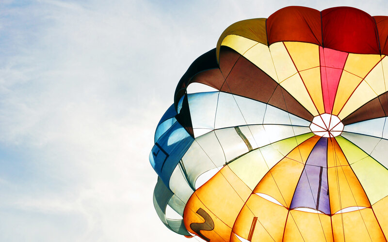 Colorful Hot Air Balloon — Yellow