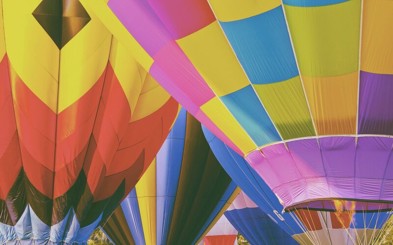 Colorful Hot Air Balloons — Yellow