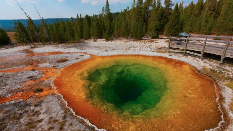 Colorful Hot Spring — Green, Natural