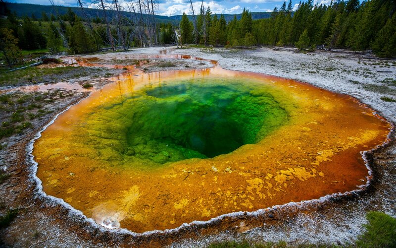 Colorful Hot Spring — Green