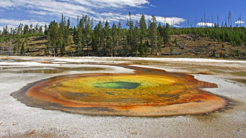 Colorful Hot Spring — Yellow, Serene