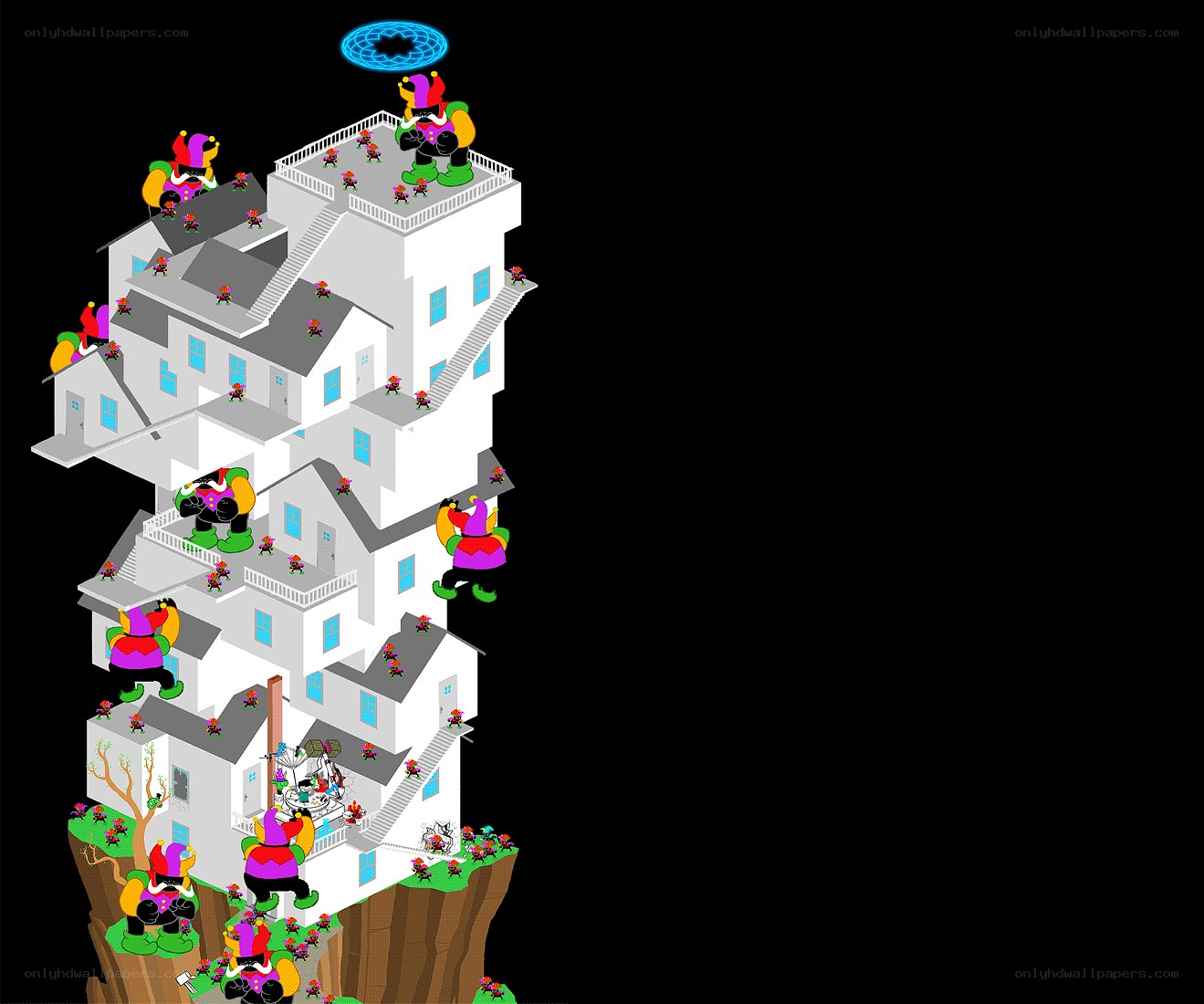 colorful house tower game