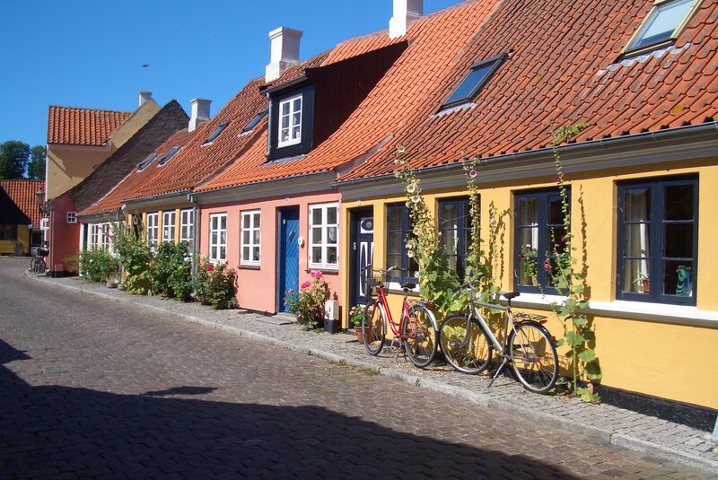 Colorful Houses and Bicycles