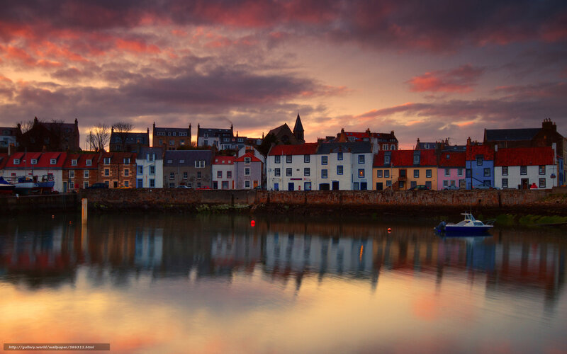 Colorful Houses at Harbor — Red
