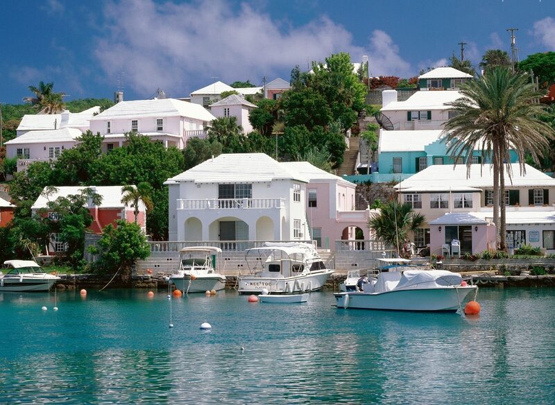 Colorful Houses by Harbor