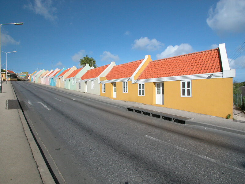 Colorful houses in a row