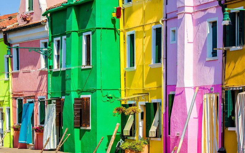 Colorful Houses in Burano — Green