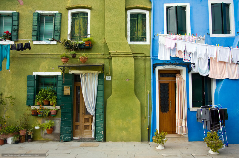 Colorful houses in Burano