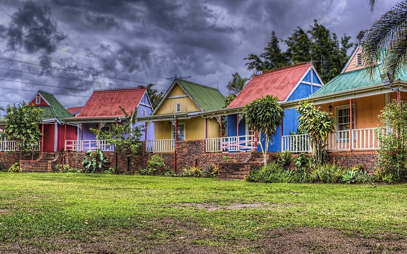 Colorful Houses in Row