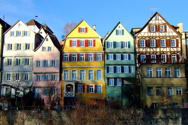 Colorful Houses in Row — Yellow