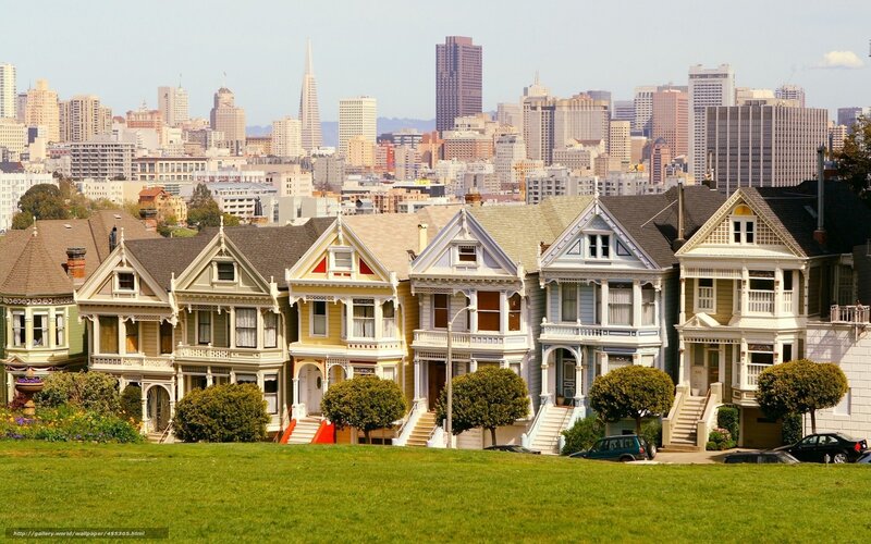 Colorful houses in San Francisco